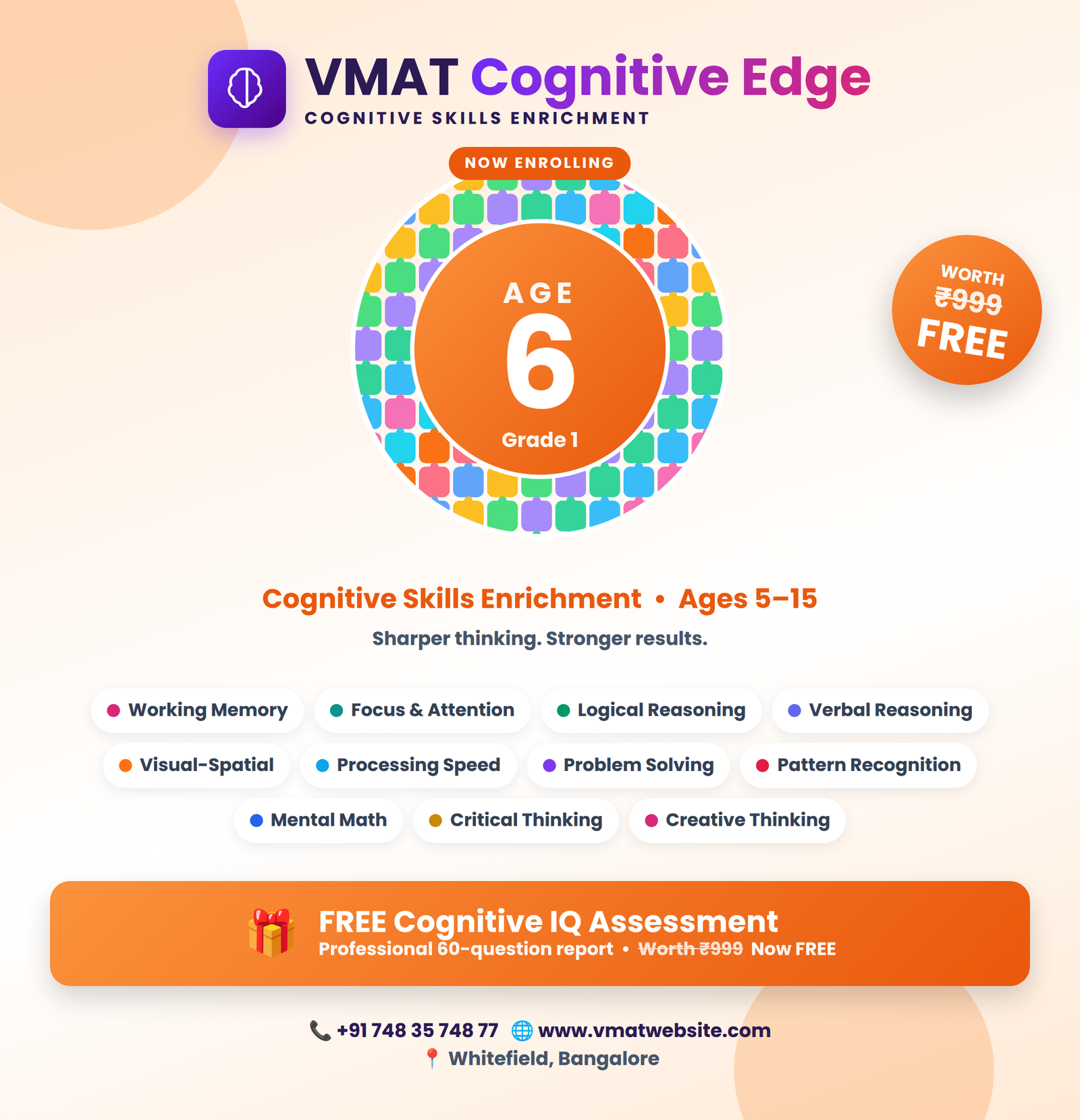 VMAT Cognitive Edge (Cognitive Skill Enrichment Program age 6)
