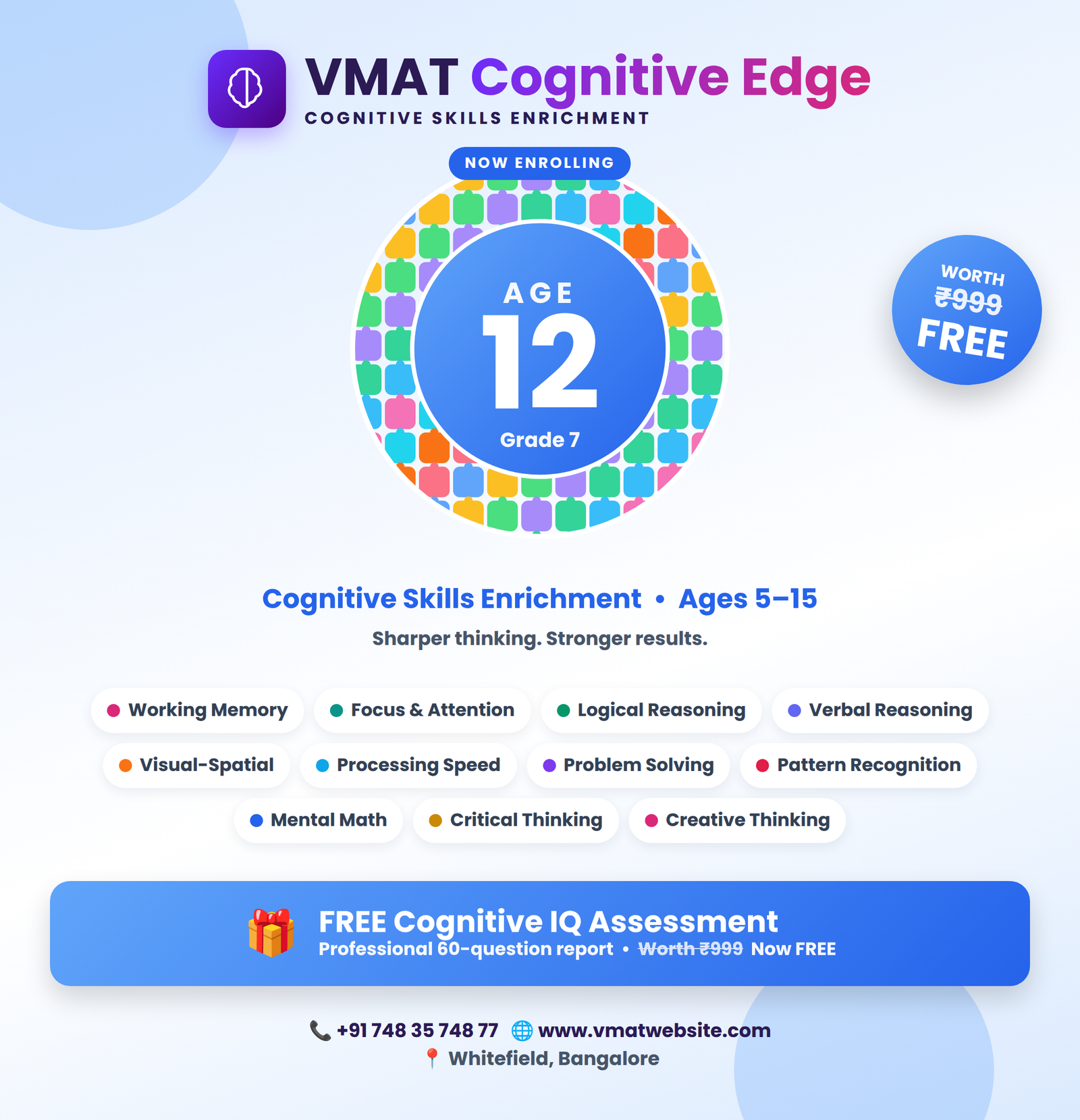 VMAT Cognitive Edge (Cognitive Enhancement Program for age 12)