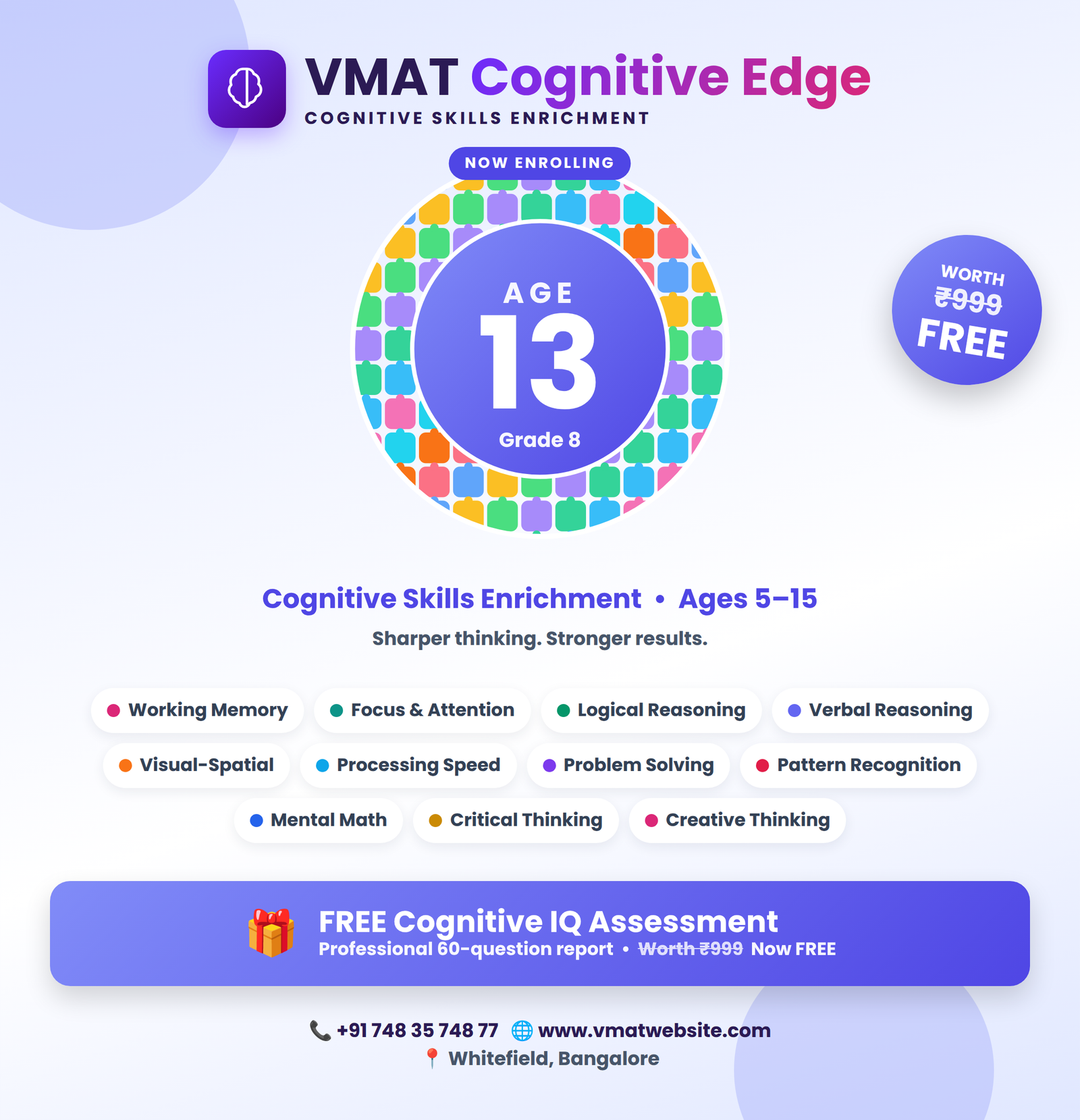 VMAT Cognitive Edge(Cognitive Skill Enrichment Program for age 13)