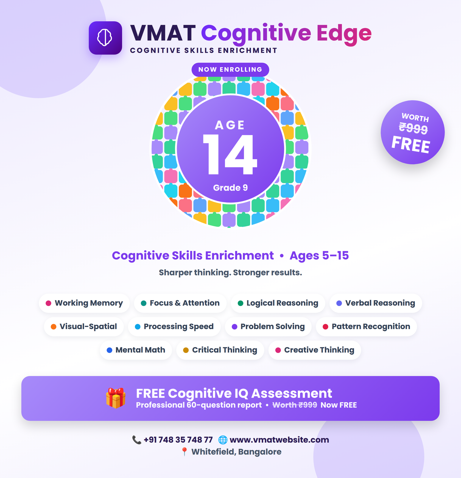 V-MAT Cognitive Edge (Cognitive Skill Enhancement Program for age 14)